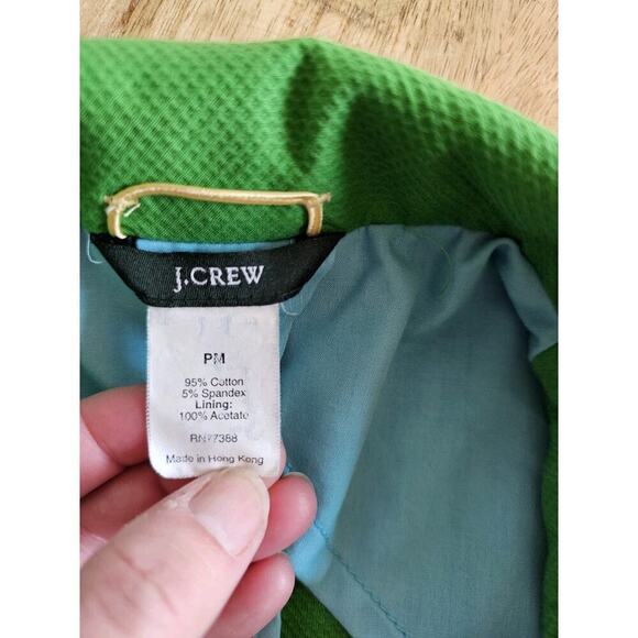 J. Crew Lime Green Cropped Blazer Women's MP Career Party/Cocktail - Picture 5 of 12